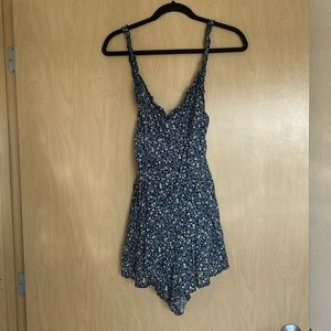 Princess Polly Blue Flowered Romper